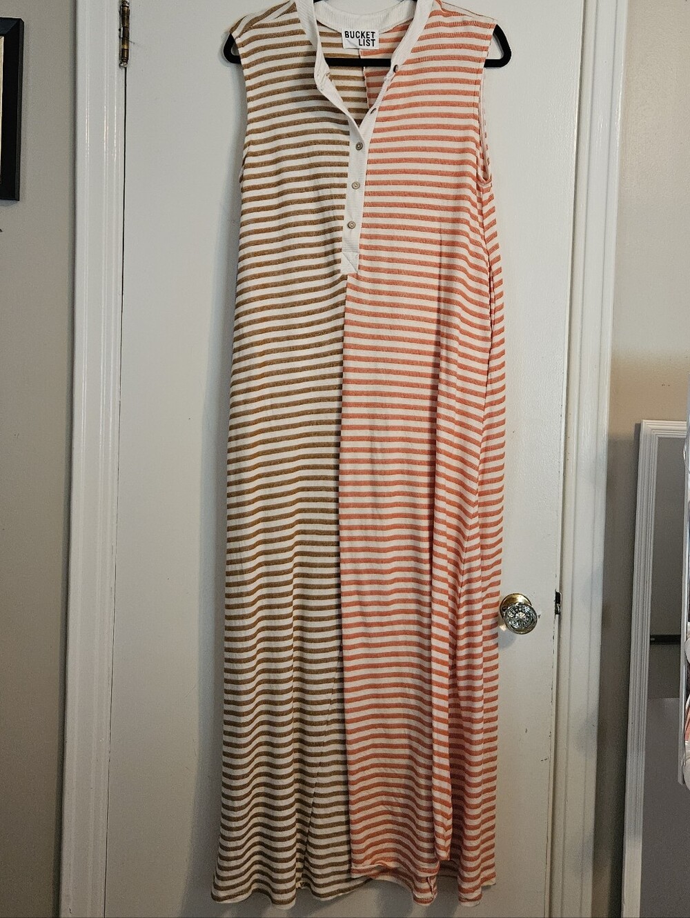 NWOT BUCKETLIST Three Bird Nest Daphne Striped Two-Tone Knit Jumpsuit Medium - Picture 5 of 7